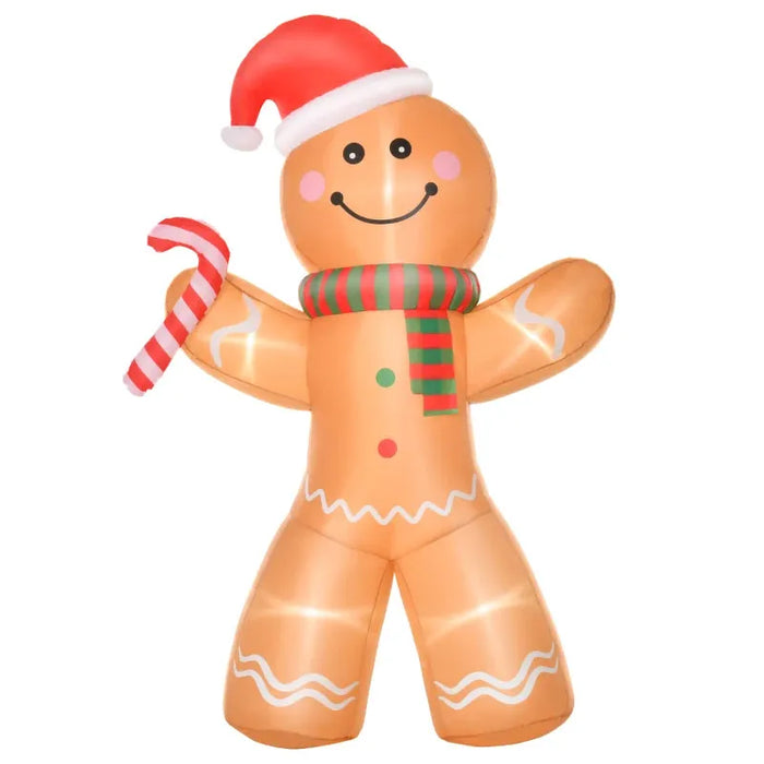 8FT Christmas Inflatable Gingerbread Man - Little and Giant Explorers HOMCOM