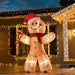 8FT Christmas Inflatable Gingerbread Man - Little and Giant Explorers HOMCOM