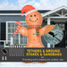 8FT Christmas Inflatable Gingerbread Man - Little and Giant Explorers HOMCOM