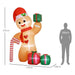 8FT Christmas Inflatable Gingerbread with Candy Cane Decoration - Little and Giant Explorers Outsunny