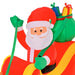 8FT Christmas Inflatable Santa Claus on Sleigh with Reindeers - Little and Giant Explorers HOMCOM