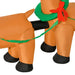 8FT Christmas Inflatable Santa Claus on Sleigh with Reindeers - Little and Giant Explorers HOMCOM