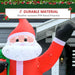 8FT Christmas Inflatable Santa with LED Lights - Little and Giant Explorers HOMCOM