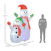 8FT Christmas Inflatable Snowman and Son Decoration - Little and Giant Explorers Outsunny