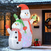 8FT Christmas Inflatable Snowman and Son Decoration - Little and Giant Explorers Outsunny