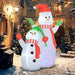 8FT Christmas Inflatable Snowman and Son Decoration - Little and Giant Explorers Outsunny