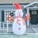 8FT Christmas Inflatable Snowman with Candy and Rotating Lighted - Little and Giant Explorers HOMCOM