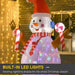 8FT Christmas Inflatable Snowman with Candy and Rotating Lighted - Little and Giant Explorers HOMCOM