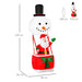 8FT Christmas Inflatable with Santa Claus on Snowman Hot Air Balloon - Little and Giant Explorers HOMCOM