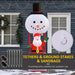 8FT Christmas Inflatable with Santa Claus on Snowman Hot Air Balloon - Little and Giant Explorers HOMCOM