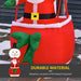 8FT Christmas Inflatable with Santa Claus on Snowman Hot Air Balloon - Little and Giant Explorers HOMCOM