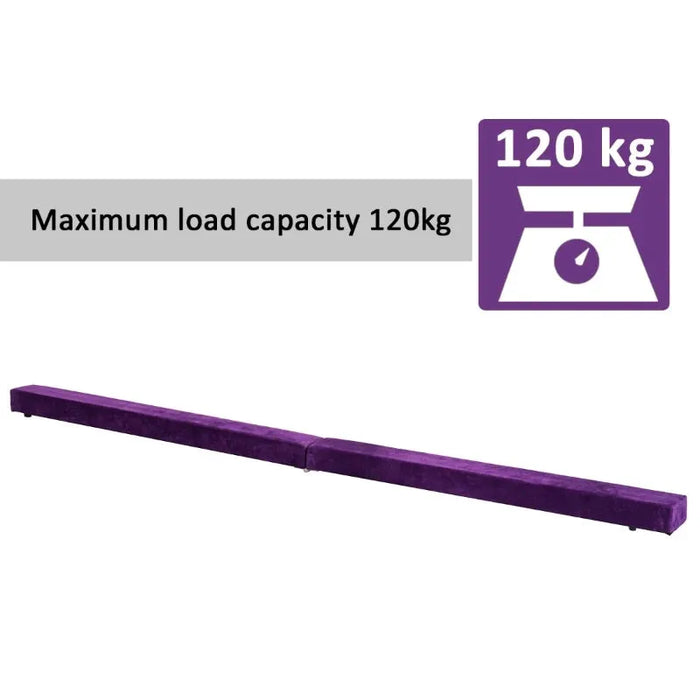 8FT Gymnastics Folding Balance Beam in Purple - Little and Giant Explorers HOMCOM