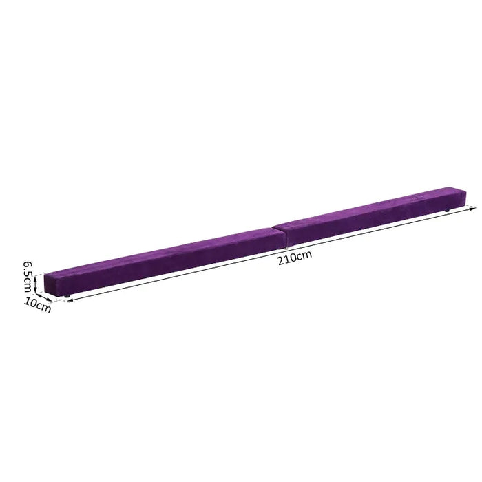 8FT Gymnastics Folding Balance Beam in Purple - Little and Giant Explorers HOMCOM