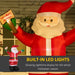 8FT Inflatable Christmas Santa Claus Holding Light Sign of Blessings - Little and Giant Explorers HOMCOM