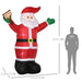 8FT Inflatable Christmas Santa Claus Holding Light Sign of Blessings - Little and Giant Explorers HOMCOM