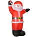 8FT Inflatable Christmas Santa Claus with LEDs and Candy Cane - Little and Giant Explorers HOMCOM