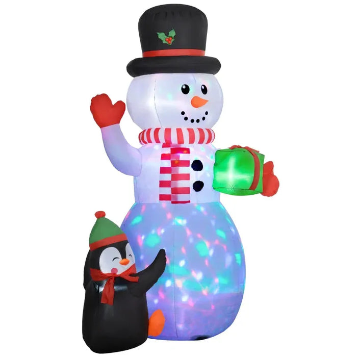 8FT Inflatable Christmas Snowman with Accessories - Little and Giant Explorers Outsunny