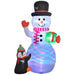 8FT Inflatable Christmas Snowman with Accessories - Little and Giant Explorers Outsunny