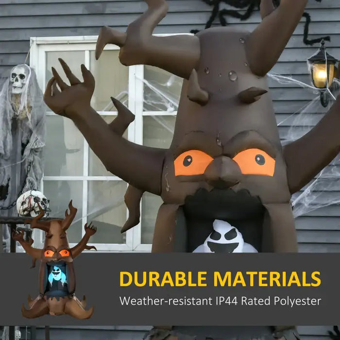 8ft Inflatable Halloween Ghost Tree with LED Lights | Weather-Resistant Outdoor Decoration HOMCOM - Little and Giant Explorers HOMCOM