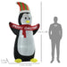 8FT Inflatable Penguin and Christmas Banner with LED Lights - Little and Giant Explorers HOMCOM