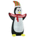 8FT Inflatable Penguin and Christmas Banner with LED Lights - Little and Giant Explorers HOMCOM