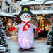 8ft Inflatable Snowman Decoration | LED and Disco Lights - Blower and Secure Fixings OUTSUNNY - Little and Giant Explorers Outsunny
