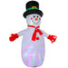 8ft Inflatable Snowman Decoration | LED and Disco Lights - Blower and Secure Fixings OUTSUNNY - Little and Giant Explorers Outsunny