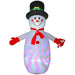 8ft Inflatable Snowman Decoration | LED and Disco Lights - Blower and Secure Fixings OUTSUNNY - Little and Giant Explorers Outsunny
