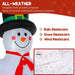 8ft Inflatable Snowman Decoration | LED and Disco Lights - Blower and Secure Fixings OUTSUNNY - Little and Giant Explorers Outsunny