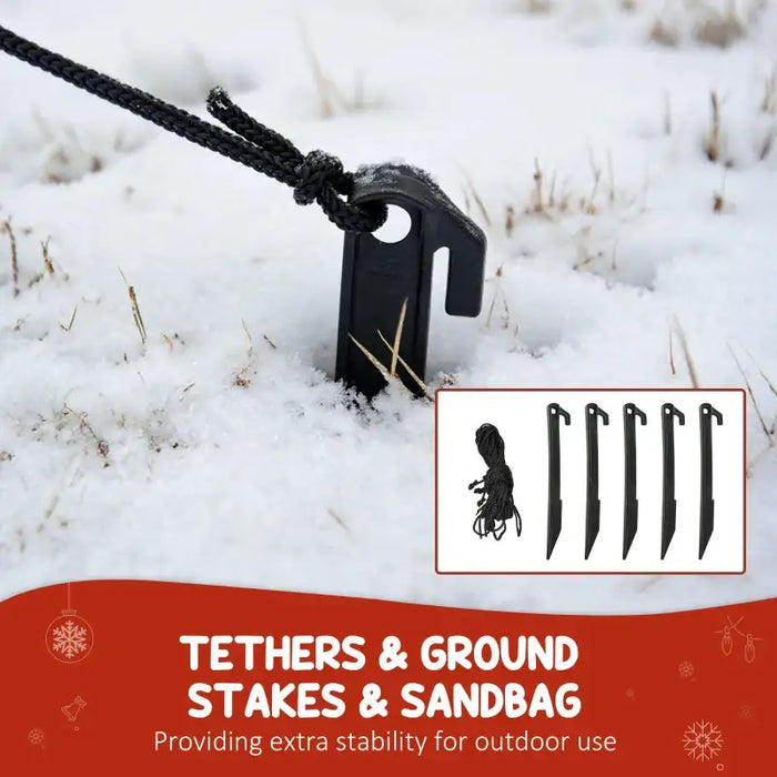 8ft Inflatable Snowman Decoration | LED and Disco Lights - Blower and Secure Fixings OUTSUNNY - Little and Giant Explorers Outsunny