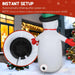 8ft Inflatable Snowman Decoration | LED and Disco Lights - Blower and Secure Fixings OUTSUNNY - Little and Giant Explorers Outsunny