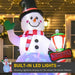8FT Tall Christmas Inflatable Snowman with Street Lamp - Little and Giant Explorers HOMCOM