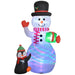 8FT Inflatable Christmas Snowman with Accessories - Little and Giant Explorers Outsunny