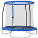 8FT Outdoor Trampoline | Blue and Black with Safety Enclosure - Little and Giant Explorers SPORTNOW