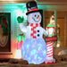 8FT Tall Christmas Inflatable Snowman with Street Lamp - Little and Giant Explorers HOMCOM