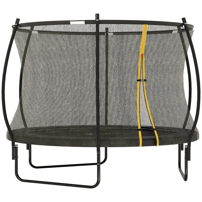 8FT Trampoline with Enclosure Net and Spring Cover in Black - Little and Giant Explorers SPORTNOW