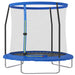 8FT Trampoline with Safety Enclosure Net and Steel Frame in Blue - Little and Giant Explorers SPORTNOW