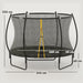 8ft Trampoline with Safety Net – Black | Outdoor Garden Trampoline - 120kg Capacity SPORTNOW - Little and Giant Explorers SPORTNOW