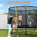 8ft Trampoline with Safety Net – Black | Outdoor Garden Trampoline - 120kg Capacity SPORTNOW - Little and Giant Explorers SPORTNOW