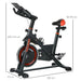 8kg Flywheel Stationary Exercise Bike with Adjustable Resistance Seat - Little and Giant Explorers HOMCOM