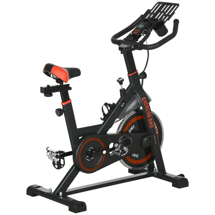 8kg Flywheel Stationary Exercise Bike with Adjustable Resistance Seat - Little and Giant Explorers HOMCOM