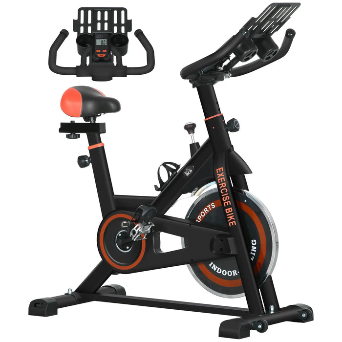 8kg Flywheel Stationary Exercise Bike with Adjustable Resistance Seat - Little and Giant Explorers HOMCOM