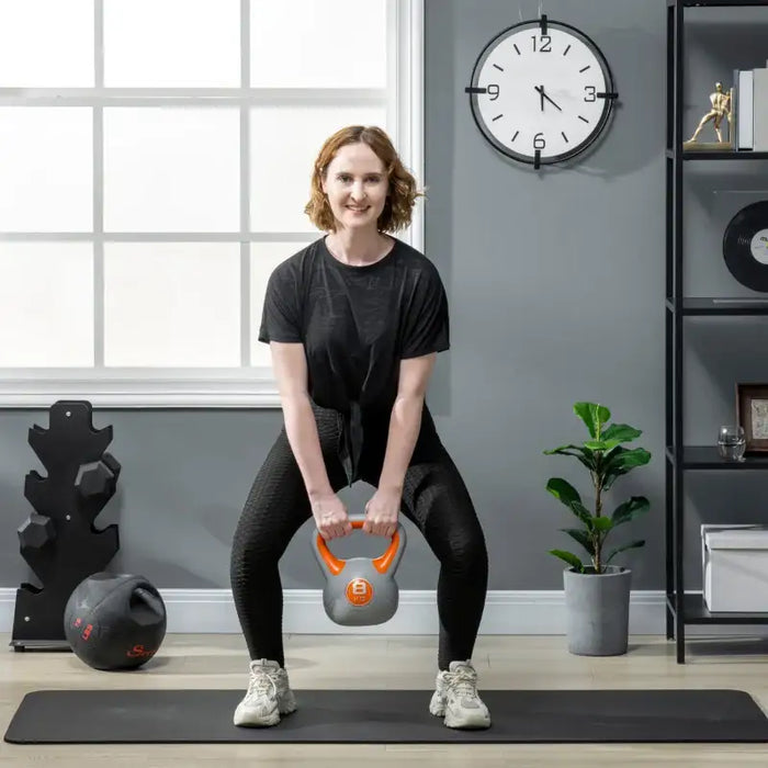 8kg Kettlebell - PU Coated | Strength and Cross Training SPORTNOW - Little and Giant Explorers SPORTNOW