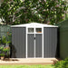8 x 4FT Metal Garden Shed with Window in Dark Grey - Little and Giant Explorers Outsunny