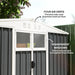 8 x 4FT Metal Garden Shed with Window in Dark Grey - Little and Giant Explorers Outsunny