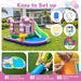 9-in-1 Inflatable Candy Bounce House with Slide and Splash Pools - Little and Giant Explorers Costway