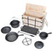 9 Piece Dutch Oven Set - Little and Giant Explorers vidaXL