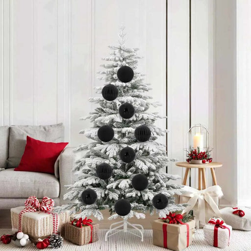 9-Piece Modern Christmas Bauble Set – Black Collection | Shiny, Matte and Pumpkin Designs VIDAXL - Little and Giant Explorers vidaXL