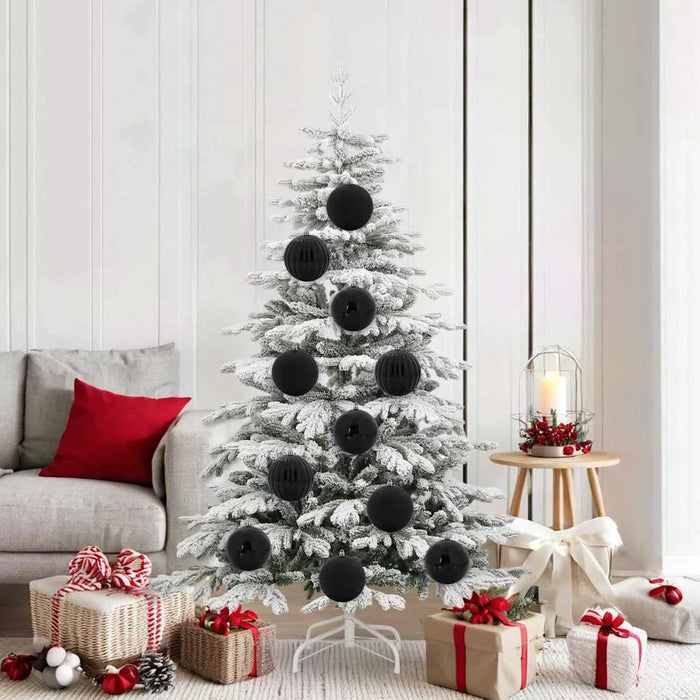 9-Piece Modern Christmas Bauble Set – Black Collection | Shiny, Matte and Pumpkin Designs VIDAXL - Little and Giant Explorers vidaXL