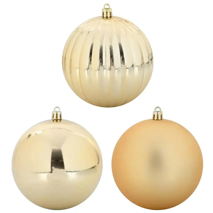 9-Piece Modern Christmas Bauble Set – Gold Collection | Shiny, Matte and Pumpkin Designs VIDAXL - Little and Giant Explorers vidaXL